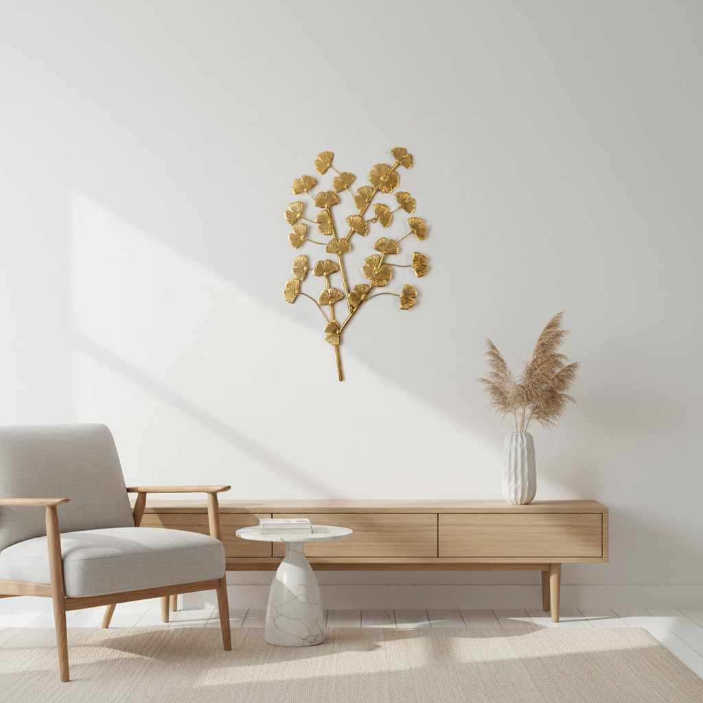 Luxury Gold Metal Leaf Wall Art-WA37