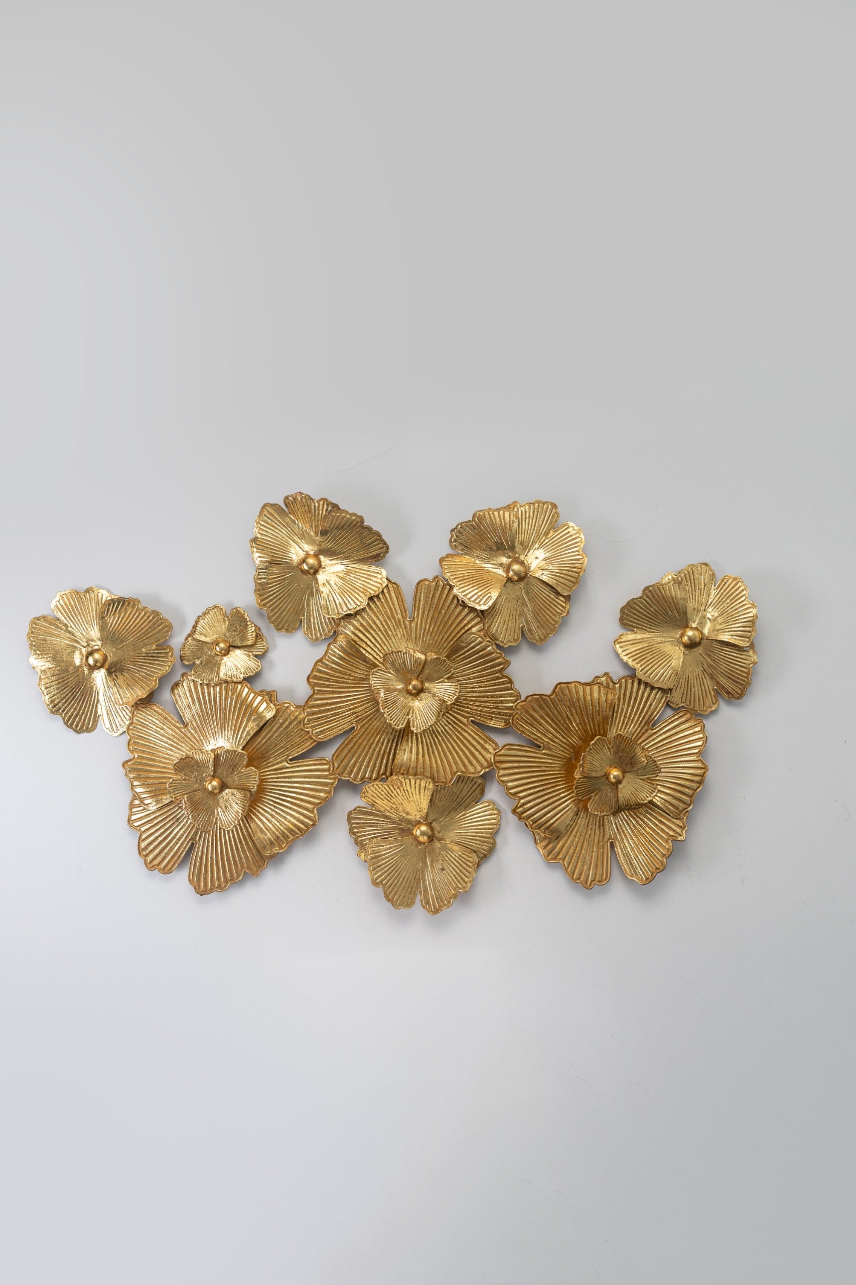 Golden Floral Metal Wall Art-WA3