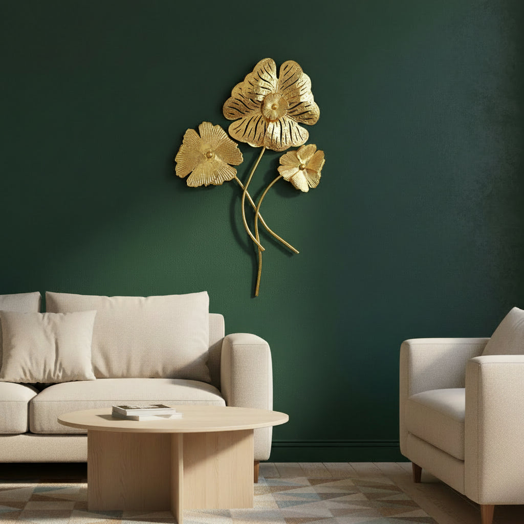 Elegant Gold Leaves wall art-WA39