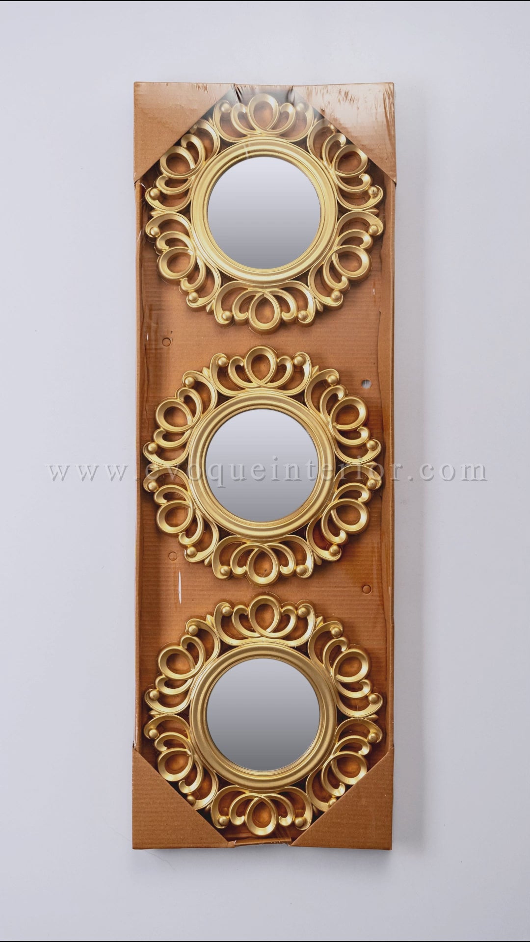 3 Baroque Style Gold Wall Mirrors-WM4